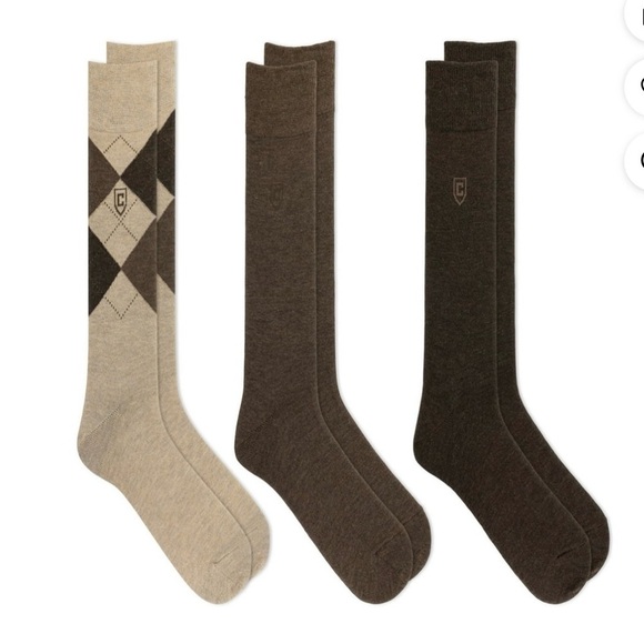 Chaps Classic Dress Argyle Crew Socks 3-Pair Pack - Picture 4 of 5